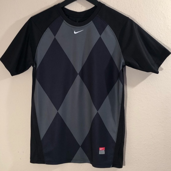 DONATED  Nike Team Dri-Fit Harlequin Pattern Athletic Shirt - Picture 2 of 13